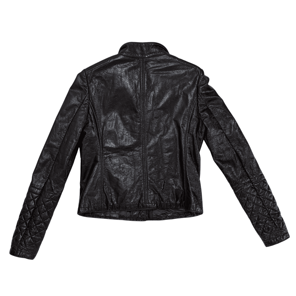 Giacca Gallotti in pelle viola 2000s