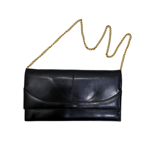 Borsetta pelle vintage catena dorata