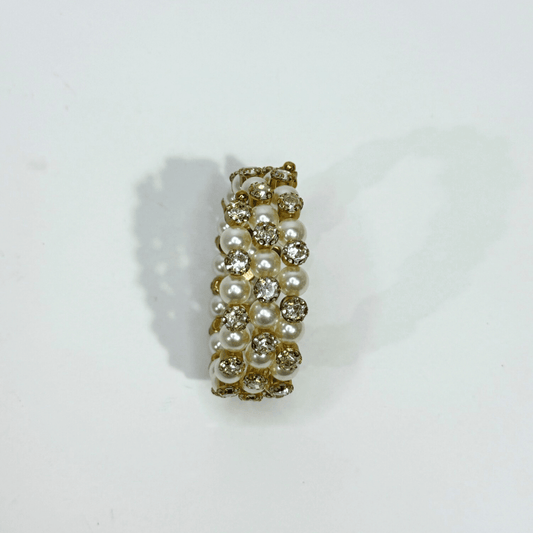 Vintage bracciale perle di Mallorca e zirconi 1980's