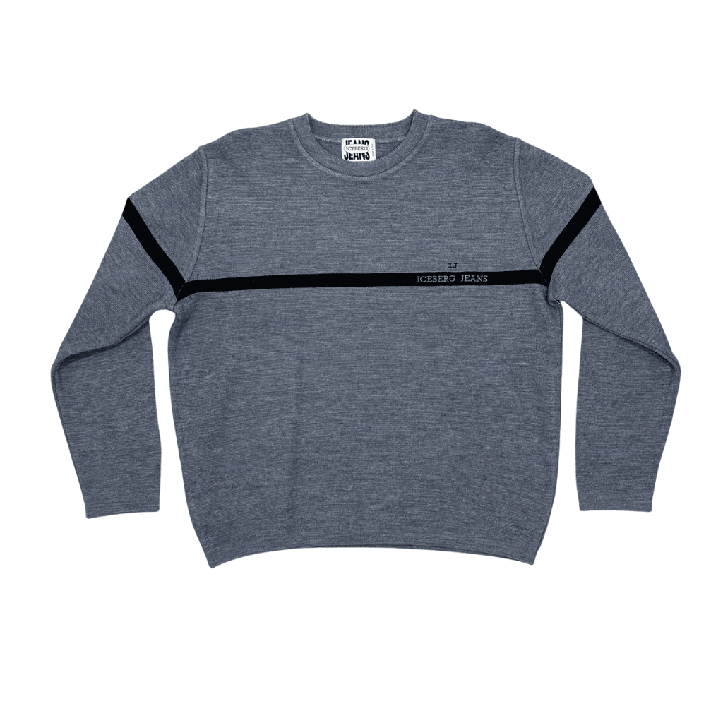 Maglione Iceberg Jeans grigio y2k