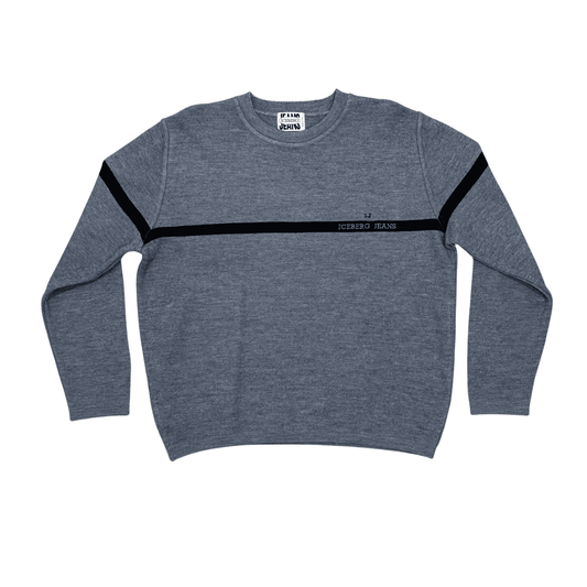 Maglione Iceberg Jeans grigio y2k