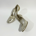 Gucci Heels Silver Leather GG y2k